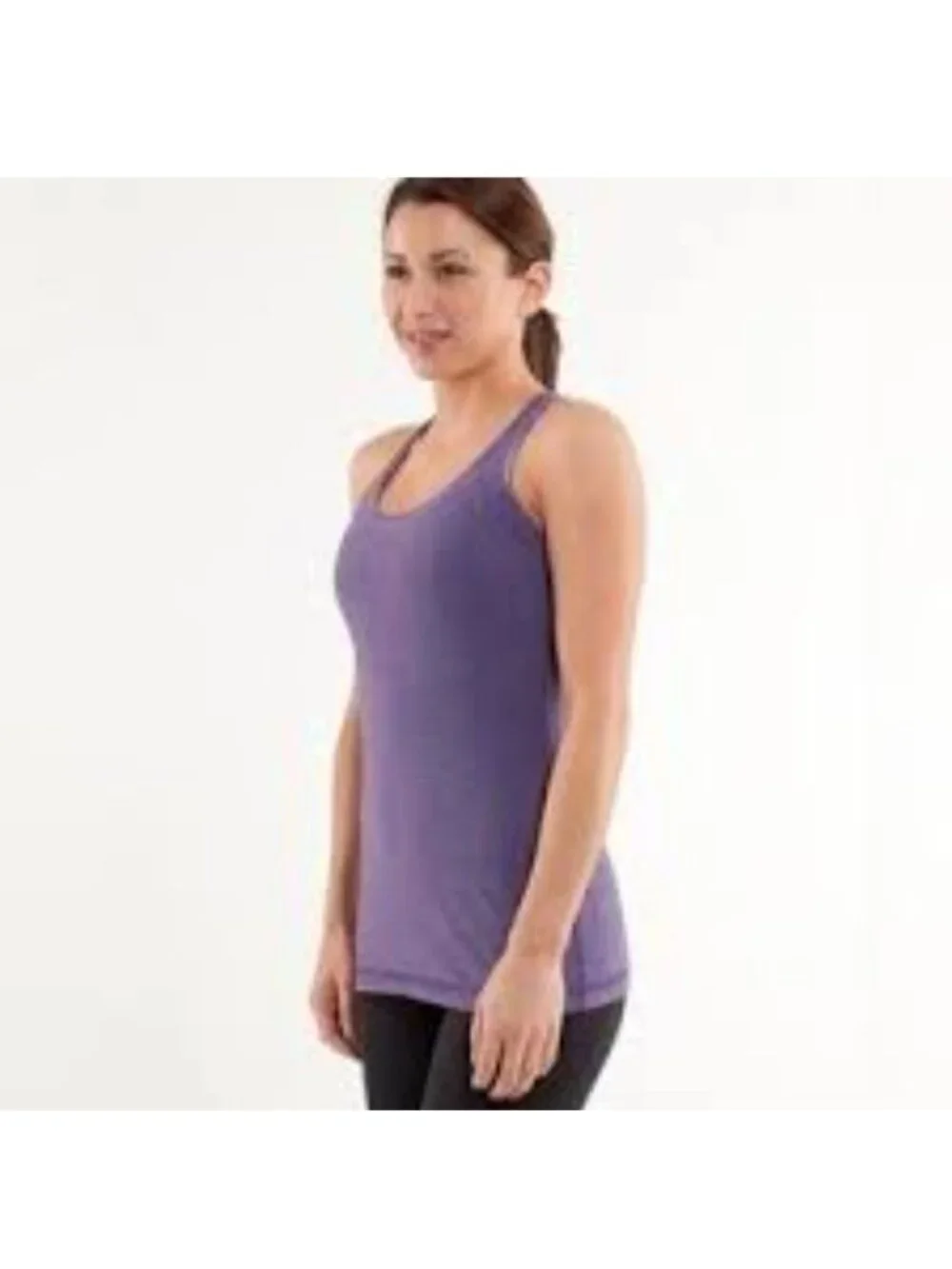 Lululemon Cool Razorback tank heathered purple reversible